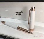 AAA Faux Mont Blanc Pens Meisterstuck Rose Gold & White Rollerball Pen